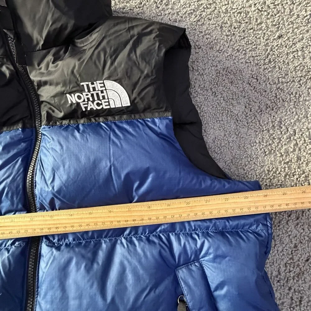 The North Face 1996 Retro Nuptse Vest Men Size Large Blue Black 700 Down NWT